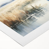 Vibrant rolled canvas wall art depicting a serene marsh landscape with lush greenery, ideal for home decor or nature enthusiasts. Perfect for adding tranquility to any space.