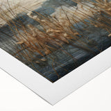 Vibrant rolled canvas wall art depicting a serene marsh landscape with lush greenery and tranquil water reflections, perfect for nature-inspired decor.