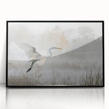 Framed wall art featuring a vibrant landscape of a marshy swamp, showcasing rich greens and blues, designed to enhance home decor with a natural theme.