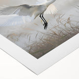 Vibrant rolled canvas wall art depicting a serene marsh landscape with lush greenery and water reflections, ideal for nature-inspired home decor.