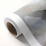 Vibrant rolled canvas wall art showcasing a serene marsh landscape with lush greenery and soft blue skies, perfect for nature-themed home decor.