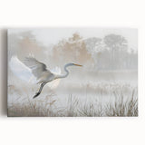 Stretched canvas artwork depicting a serene marsh landscape with lush greenery and tranquil water, perfect for enhancing home decor with nature-inspired aesthetics.