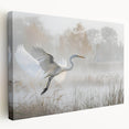 Stretched canvas art piece showcasing a vibrant landscape of a marsh and swamp, featuring lush greenery and reflective water, perfect for nature enthusiasts' home decor.