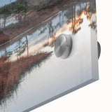 Captivating close-up of a vibrant marsh and swamp landscape wall art design, showcasing intricate details and rich colors, ideal for nature-inspired decor.