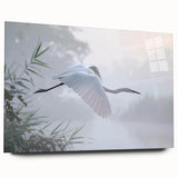 Acrylic glass wall art collection showcasing a vibrant marsh and swamp landscape design, elegantly displayed from the side without pins, perfect for nature-themed decor.