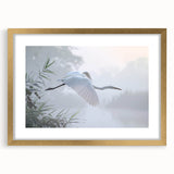 Golden-framed wall art featuring a serene marsh landscape design showcasing lush greenery and tranquil water, perfect for home decor enhancement.
