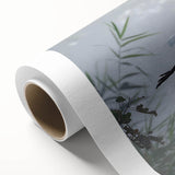 Vibrant rolled canvas artwork depicting a serene marsh landscape with lush greenery and tranquil water reflections, perfect for enhancing home decor.