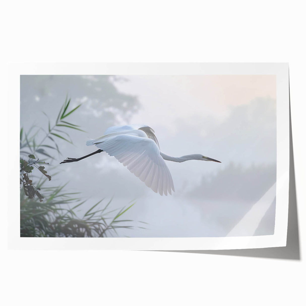 Vibrant wall art print showcasing a serene marsh landscape with lush greenery and reflective water, perfect for enhancing home decor with nature-inspired aesthetics.