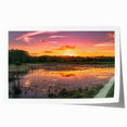 Landscape wall art featuring a serene marsh and swamp scene with lush greenery and tranquil water, perfect for enhancing home decor with a nature-inspired touch.