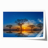 Vibrant wall art print showcasing a serene marsh landscape with lush greenery and tranquil water reflections, perfect for enhancing home decor aesthetics.