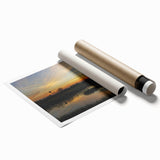 Vibrant rolled print showcasing a serene marsh landscape with lush greenery, ideal for home decor. Captures tranquil swamp scenery, perfect for nature enthusiasts.