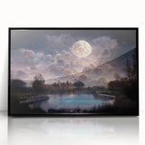 Framed wall art collection showcasing a serene marsh landscape with vibrant greens and reflective water, set in a sleek black frame, perfect for home decor.