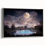 Framed canvas wall art collection depicting serene marsh and swamp landscapes, featuring a silver frame that enhances the natural beauty of the artwork.