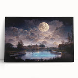 Stretched canvas wall art showcasing a vibrant marsh landscape with lush greenery and tranquil water, perfect for nature-themed decor and home aesthetics.