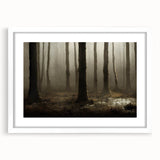 Framed wall art collection featuring a serene marsh landscape with a swamp design, presented in a white mat. Ideal for enhancing home decor with nature's tranquility.