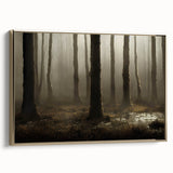 Framed canvas wall art depicting a serene marsh landscape with vibrant greens and reflective water, designed to enhance any living space with nature-inspired decor.