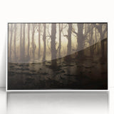 Framed acrylic wall art depicting a serene marsh landscape with lush greens and tranquil water, perfect for adding a nature-inspired touch to any room decor.