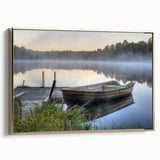 Framed landscape wall art collection showcasing misty fog designs with elegant gold accents, perfect for enhancing modern home decor and creating a serene atmosphere.