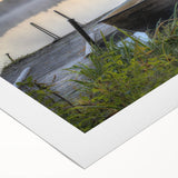 Soft, atmospheric landscape wall art featuring misty fog enveloping serene hills, printed on rolled canvas for easy display, perfect for enhancing home decor.