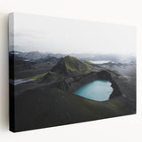 Stretched canvas wall art showcasing a misty landscape design with soft fog effects, ideal for adding a serene touch to modern home decor. Perfect for enhancing living spaces.