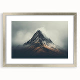 Silver-framed wall art collection showcasing a misty landscape design. The piece features soft foggy hues, enhancing any room's ambiance with a serene aesthetic.