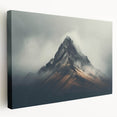 Stretched canvas wall art showcasing a serene landscape with mist and fog, creating a tranquil atmosphere. Ideal for home decor, enhancing any room's ambiance.