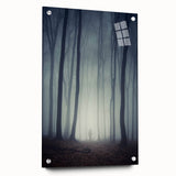 Wall art collection showcasing a stunning side view of a misty landscape design, featuring elegant acrylic glass finish and decorative pins, perfect for enhancing modern decor.