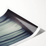 Rolled print of misty landscape wall art showcasing soft gray and white hues, perfect for enhancing home decor with a serene and calming ambiance.