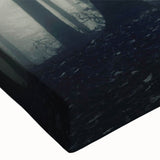 Stretched canvas wall art featuring a serene misty landscape design, showcasing soft gray and blue hues, perfect for adding tranquility to any room.