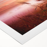 Abstract landscape wall art featuring a misty fog design on rolled canvas, showcasing soft gray and blue hues, perfect for modern home decor. Ideal for creating a serene atmosphere in living spaces.