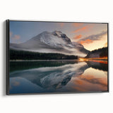 Framed canvas wall art from the Landscapes Mist & Fog Collection, showcasing a serene foggy landscape in muted colors, perfect for modern home decor.