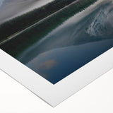 Muted landscape wall art featuring misty fog over serene hills, beautifully rendered on rolled canvas, ideal for enhancing home decor and creating a calming atmosphere.