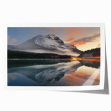 Serene landscape wall art print showcasing misty mountains and fog, perfect for adding a tranquil touch to modern home decor. Ideal for living rooms or bedrooms.