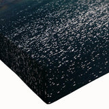 Close-up of a stretched canvas wall art piece featuring a serene landscape design with mist and fog, showcasing soft colors and intricate details, perfect for home décor.