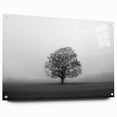 Acrylic glass wall art collection showcasing a serene landscape design with mist and fog, featuring a side view display with stylish pins for easy hanging. The artwork adds a calming touch to any room decor, enhancing the ambiance with its soft colors and atmospheric depth.