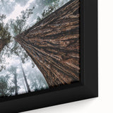 Framed canvas wall art showcasing a serene landscape design with mist and fog, highlighting soft colors and intricate details, perfect for enhancing home decor.