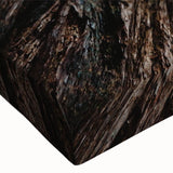 Close-up of a misty landscape wall art piece showcasing soft gray and blue hues, printed on stretched canvas, ideal for modern home decor.