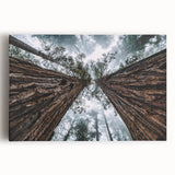 Stretched canvas wall art showcasing a serene misty landscape design, featuring soft gray and blue hues, perfect for adding tranquility to modern home decor.