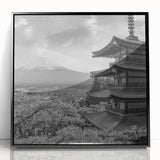 Framed acrylic wall art showcasing a stunning mountain landscape, featuring vibrant colors and intricate details, complemented by a sleek black frame for a modern aesthetic. Perfect for enhancing home decor and bringing a touch of nature indoors.