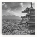 Vibrant stretched canvas wall art depicting serene mountain landscapes, showcasing rich colors and intricate details, ideal for modern home decor.