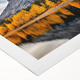 Vibrant rolled canvas wall art showcasing a serene mountain landscape design, perfect for home decor. The artwork features rich colors and intricate details, highlighting natural beauty and tranquility. Ideal for creating a calming atmosphere in any room.