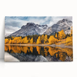 Stretched canvas wall art featuring a scenic mountain landscape design, showcasing vibrant colors and intricate details, perfect for home decor and nature enthusiasts.
