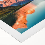 Stunning rolled canvas wall art featuring a vibrant mountain landscape design, showcasing rich colors and intricate details, ideal for enhancing home decor.