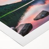 Stunning rolled canvas wall art showcasing a vibrant mountain landscape design, featuring rich colors and intricate details, ideal for home decor or office spaces.