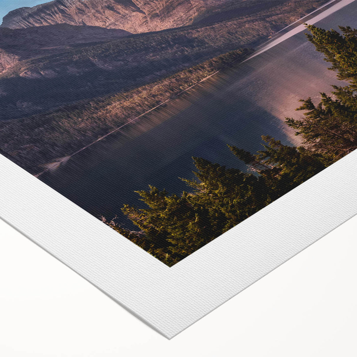 Vibrant rolled canvas wall art showcasing a stunning mountain landscape design, featuring rich colors and intricate details, ideal for enhancing any modern decor.