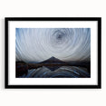 Framed wall art collection showcasing a serene mountain landscape design in black frame with matting, perfect for enhancing modern home decor.