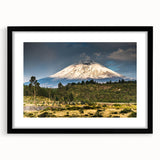 Framed landscape wall art collection showcasing majestic mountains with a black frame and mat, perfect for enhancing home decor and adding a serene ambiance.