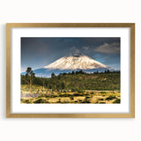 Framed wall art collection featuring a serene mountain landscape design in a gold frame with a mat, ideal for enhancing home decor and adding elegance.