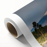 Vibrant rolled canvas wall art showcasing a stunning mountain landscape design, featuring rich colors and intricate details, perfect for home decor.