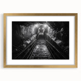 Framed wall art collection showcasing a stunning landscape with railroads, featuring a gold mat and intricate design elements for a sophisticated home decor accent.